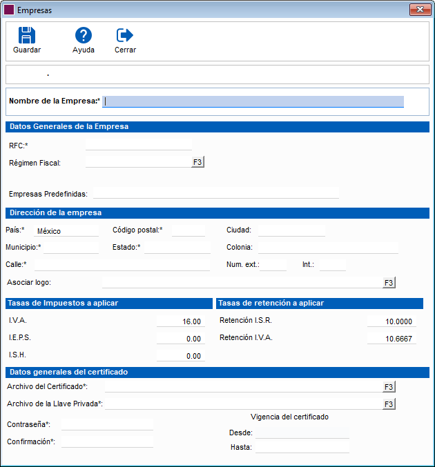 FreePAQ Factura Electrónica - Empresas